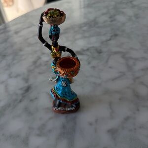 Punta Cana Hand-Painted Figurine - Blue & Gold